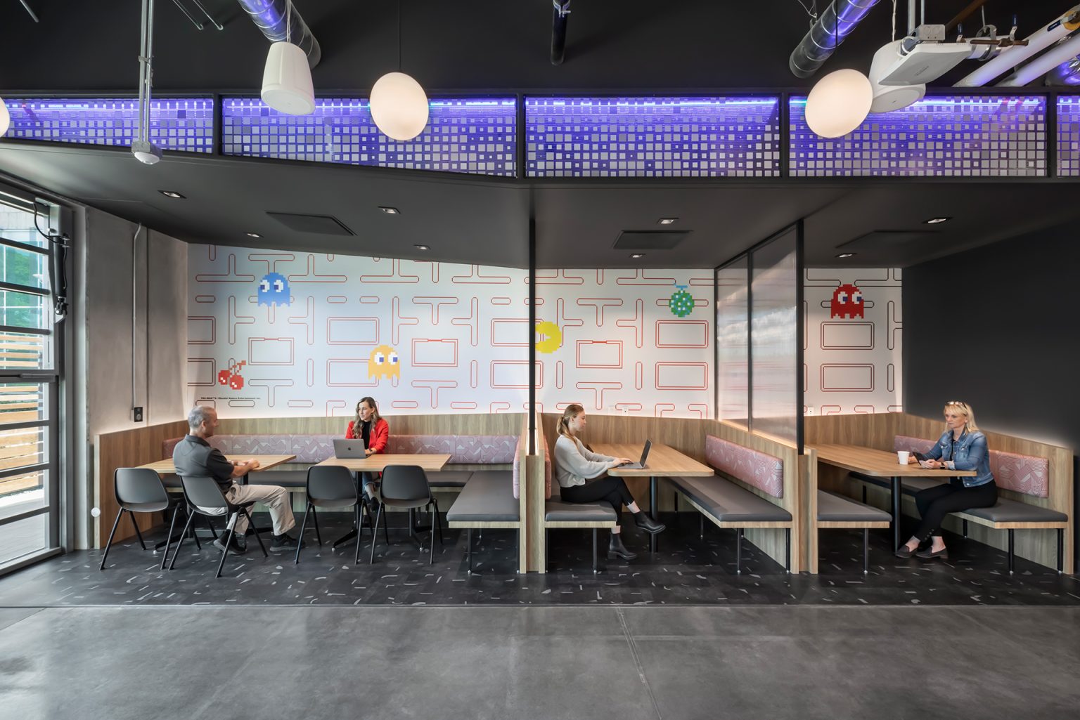 Breakroom area at Bandai headquarters