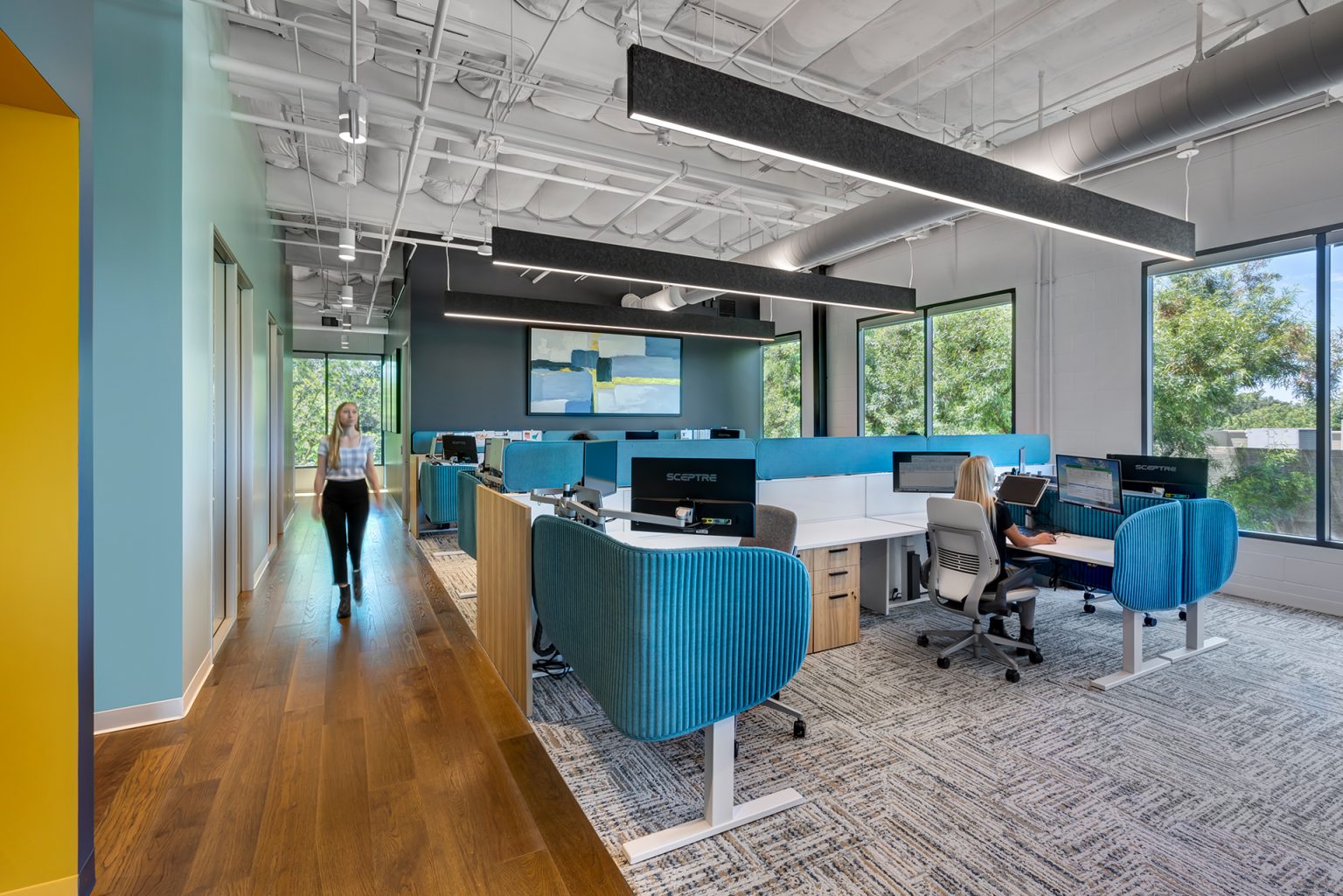 Pacific Companies open office workspace. Irvine, CA